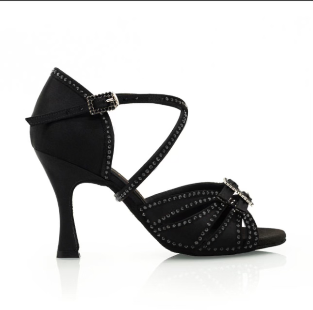 Yami: Elegant Bling Latin & Ballroom Dance Shoes with Gold