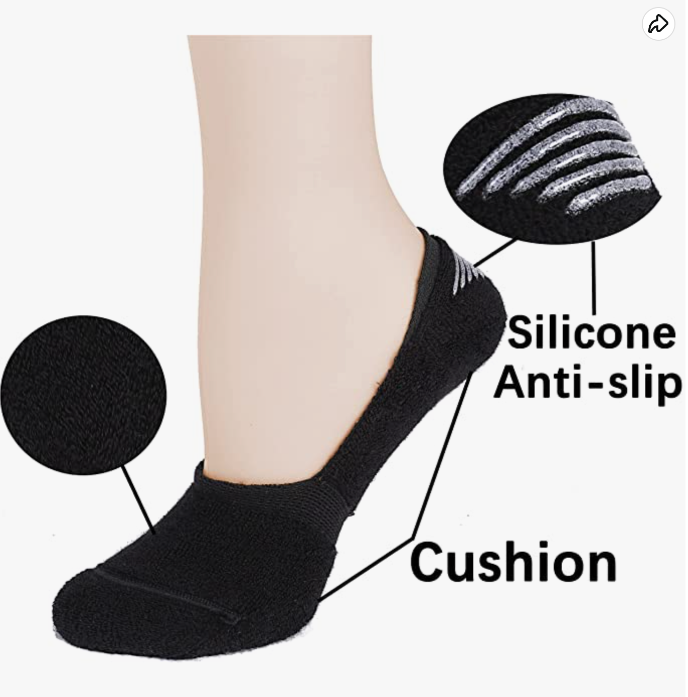 NO-SHOW INVISIBLE SOCKS