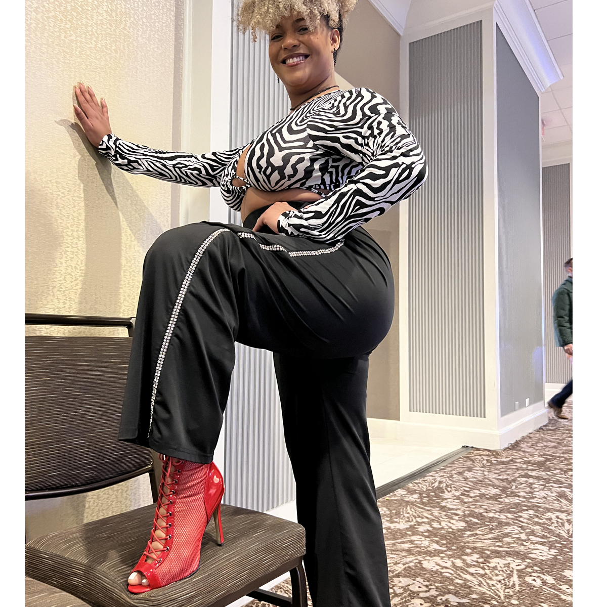 Tamia Mesh Bootie Red