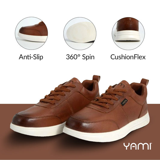 SpinSole Dance/Dress Sneaker- BROWN-G2